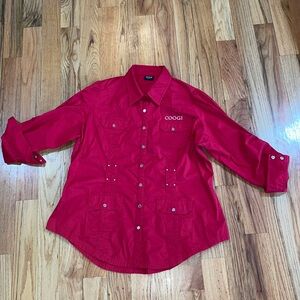 Chemise Femme COOGI à Carreaux Multicolore Taille L - Occasion Très Bon état - Authentique